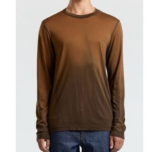 NEW Cotton Citizen Prince Long Sleeve Crew Neck Shirt Chestnut Brown Cast XXL‎